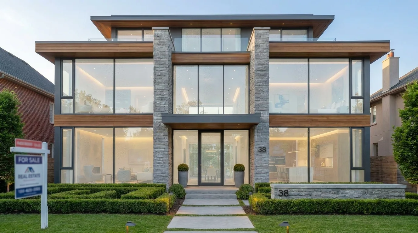 Misty Dew window film shown on a home